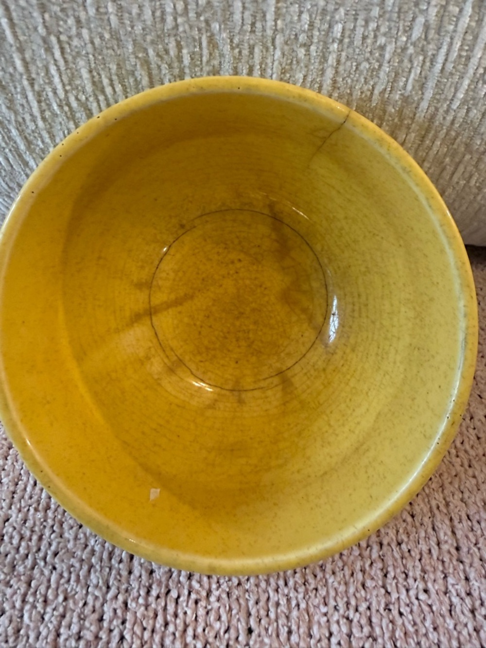 Bauer Ribbed Ceramic Bowl in Yellow - Picture 4 of 4